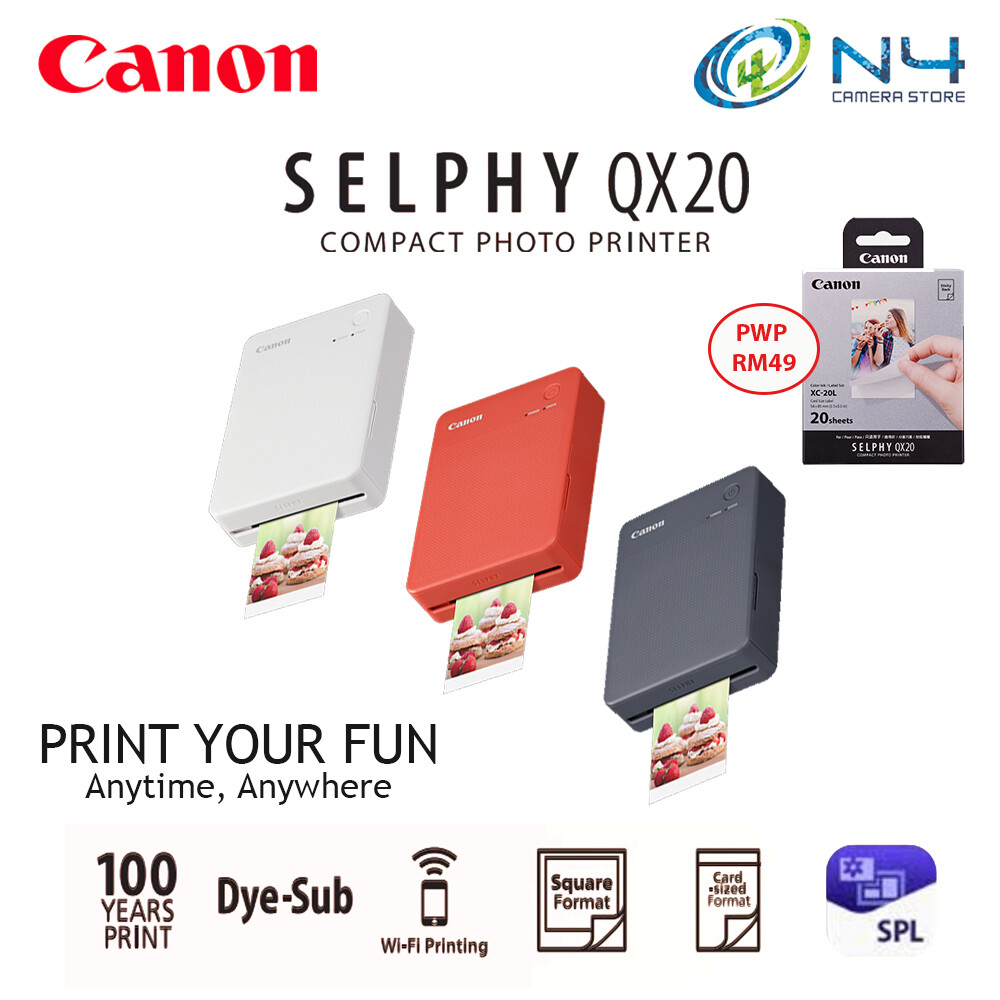 Canon Selphy Square Card Size QX20 QX-20 Compact Photo Printer