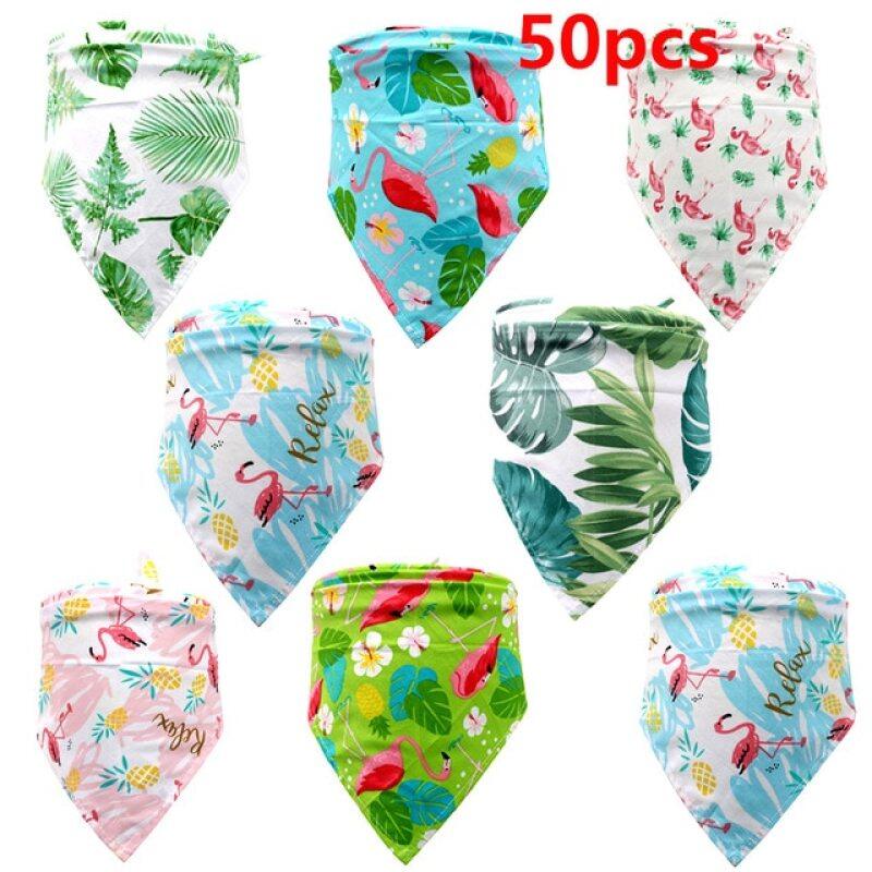 Mới 50/100 Cái Khăn Rằn Cho Chó Số Lượng Lớn Chó Lớn Nhỏ Yếm Khăn Bông Flamingo Chó Con Kerchief Mùa Hè Phụ Kiện Cho Chó Phụ Kiện Cho Thú Cưng