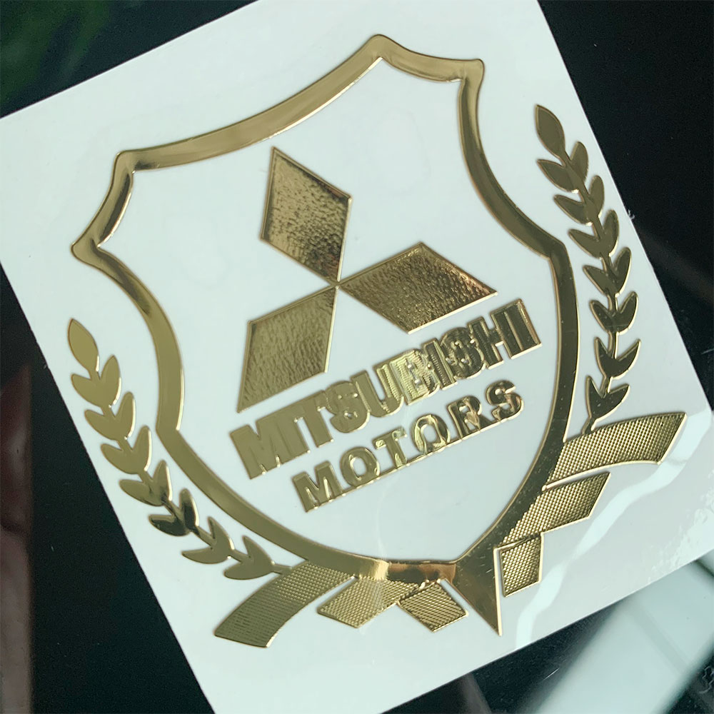 Nickel Metal Car Emblem Stickers Logo Badge Decals Modified Accessories for Mitsubishi Triton ASX Xpander Lancer Adventure Mirage G4