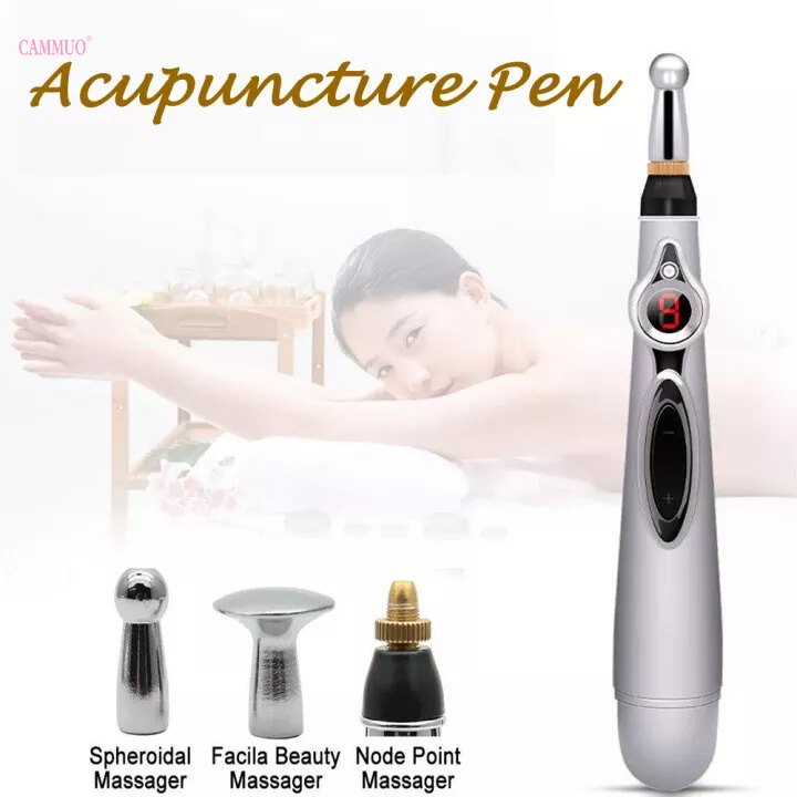 Cammuo Electronic Acupuncture Pen Meridian Energy Pulse Massager Laser Acupuncture Therapy Instrument Heal Massage Meridian Energy Pen