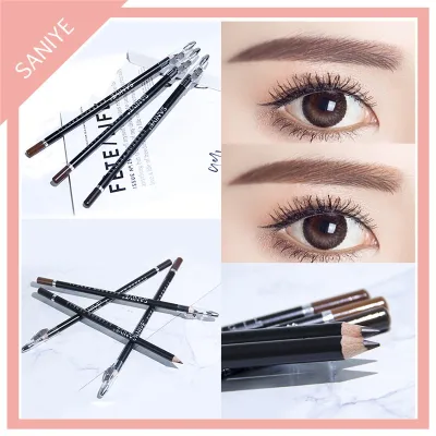 SANIYE 3 Colors Waterproof Eyebrow Pencil & Pencil Sharpener Black Brown Eyebrow Makeup P1809