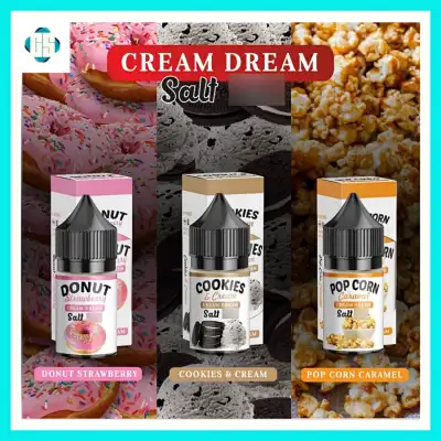 Cream Dream Salt Strawberry Donut / Cookies & Cream / Popcorn Caramel E-Juice 30ml