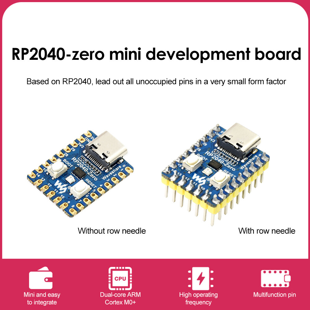 Raspberry Pi RP2040-Zero Microcontroller PICO Development Board without Pin Header