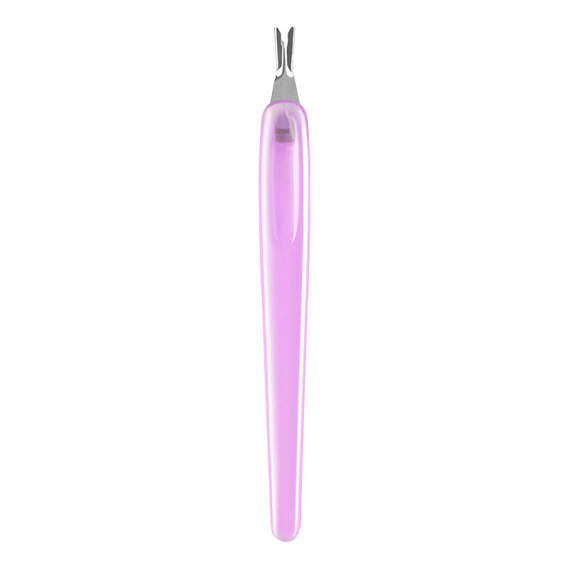 Stainless Steel Nail Art Dead Skin Fork V-shaped Dozer Nail Trimming Tool