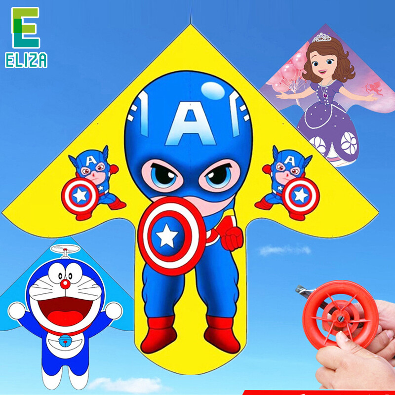 New kite 1 meter children's baby cartoon long tail breeze easy to fly kite outdoor toys cartoon kite