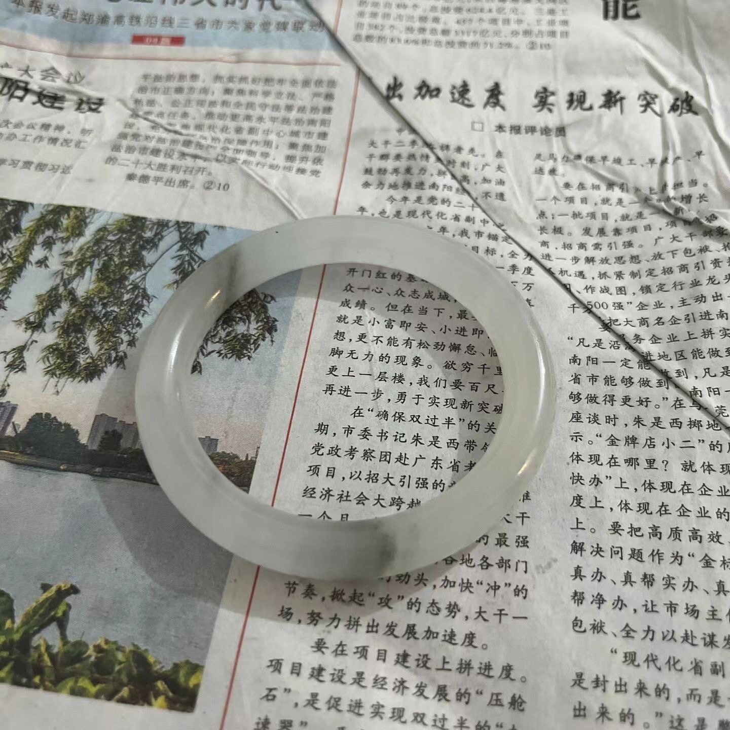 Ngọc bích tự nhiên mực danqing Vòng đeo tay màu xám mẫu mực vòng tay ngọc bích Vòng đeo tay tròn