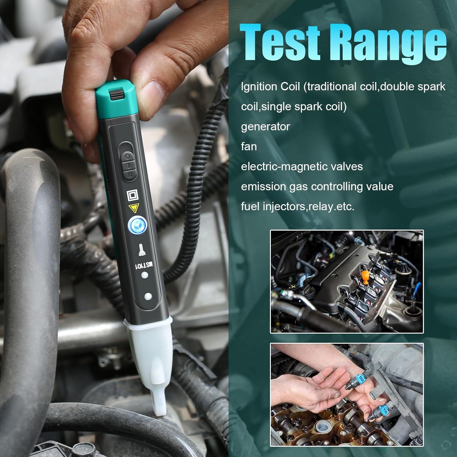 Automotive Electric-Magnetic Faults Indicator Testing Pen Car Ignition System Diagnostic Tool Car Fault Detector Buzzer