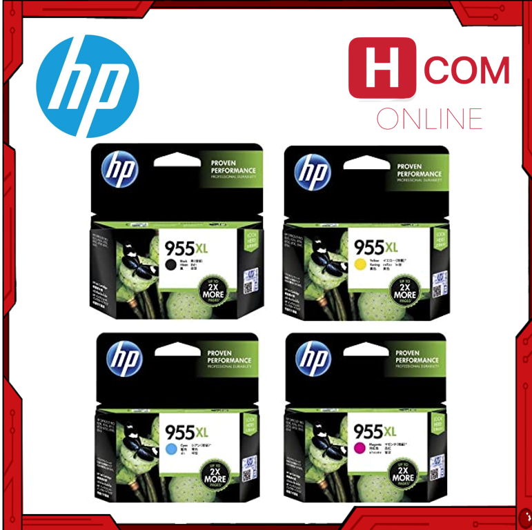 HP 955XL HIGH YIELD BLACK / CYAN / MAGENTA / YELLOW INK CARTRIDGE - L0S72AA  / L0S63AA / L0S66AA / L0S69AA [100% ORIGINAL]