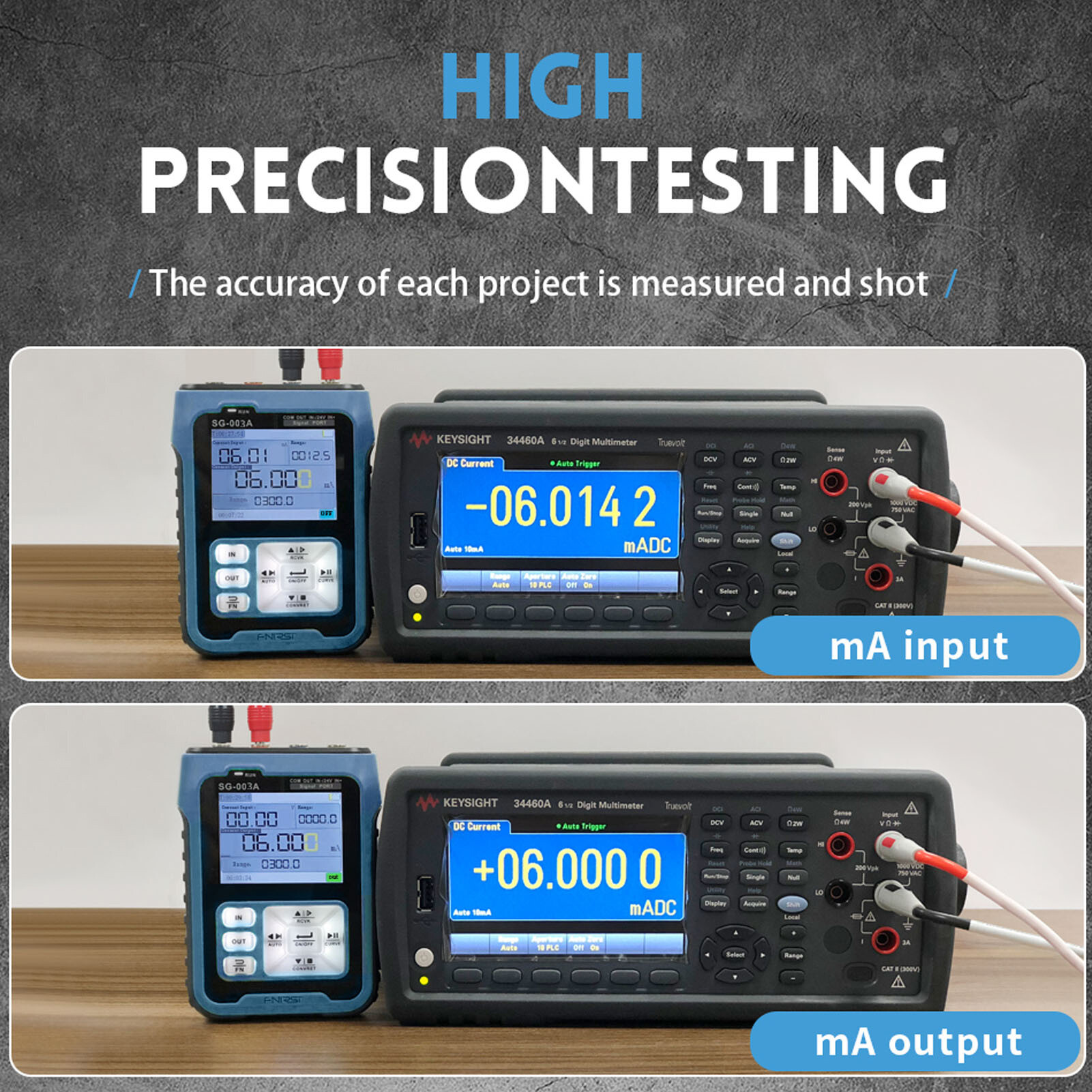 Smart Sensor Fnimsi Máy Phát Tín Hiệu Mô Phỏng Điện Áp Dòng Điện Có Thể Điều Chỉnh 0-10V 4-20MAh Cầm Tay Tiện Dụng Nguồn Máy Phát Hiệu Chuẩn Với Màn Hình Hiển Thị LCD 2.4 Inch