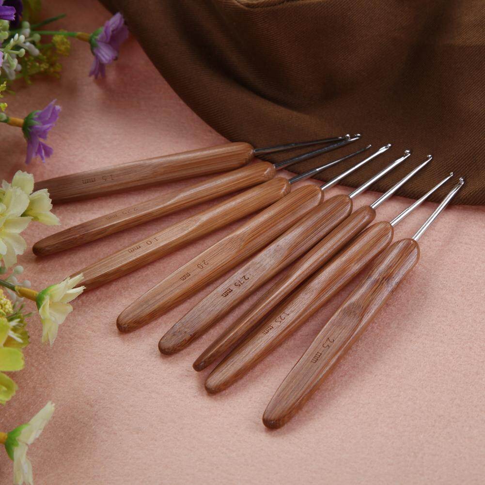 [Chinatera] 20pcs Bamboo Crochet Hooks Knitting Weave Needles Set with Case