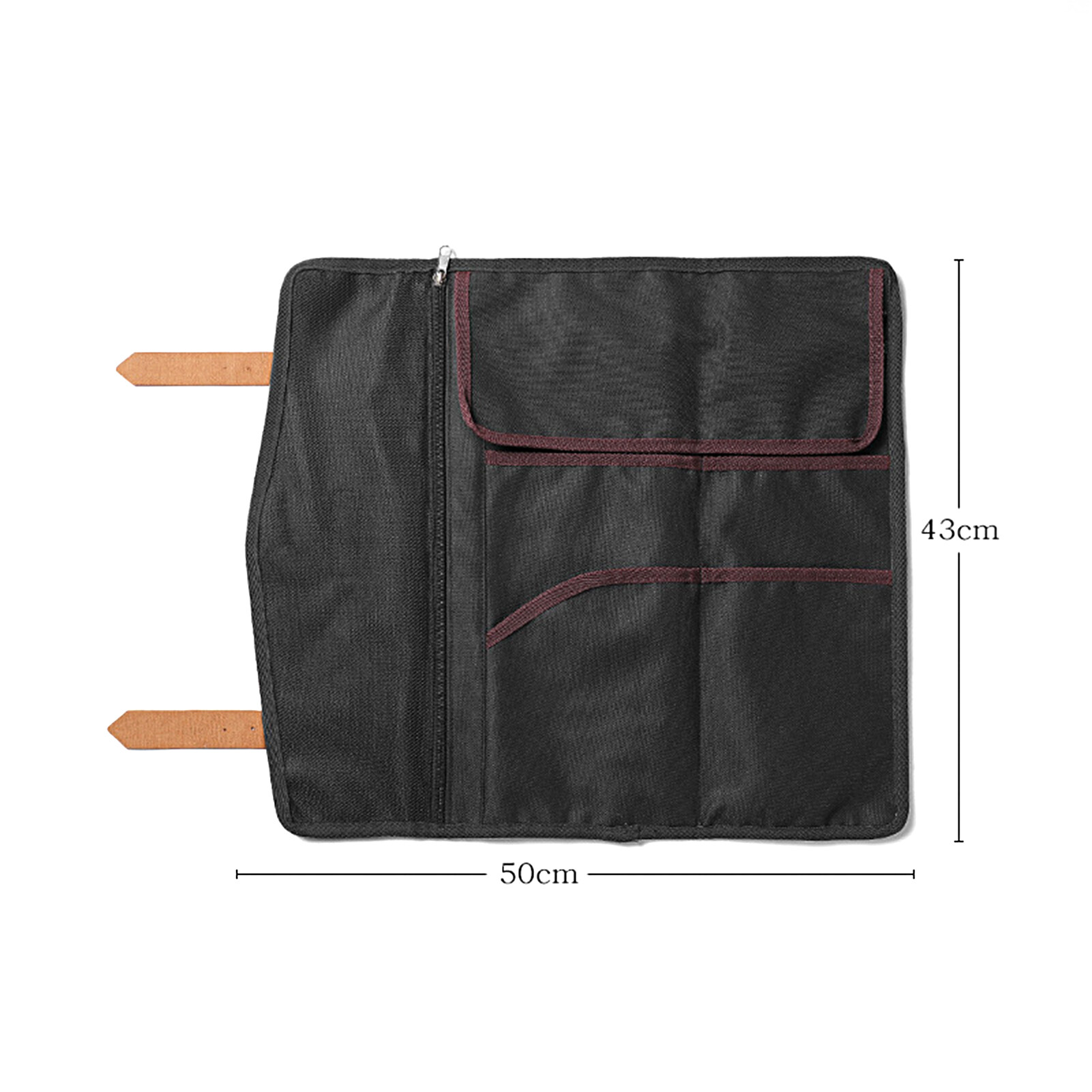 Ground Nails Bag Folding Large Capacity Multi-pockets Portable with Handle Camping Tools Storage Canvas Multi-purpose Tent Stake Windproof Rope Storage Pouch for Outdoor Ground Nails Carry