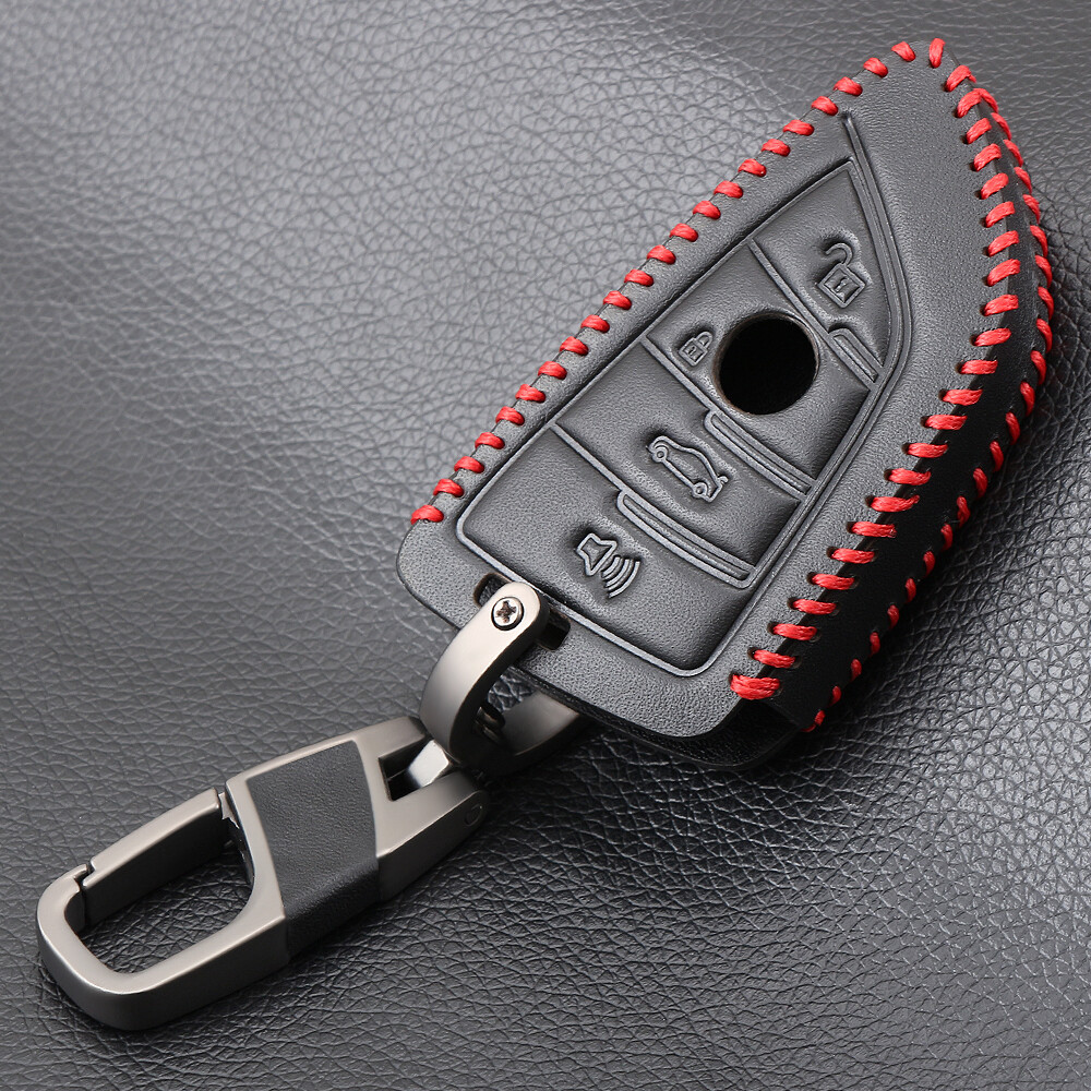 Leather Car Keychain For Bmw Key Case F30 F10 For Bmw F30 F20 X3 X4 3 5 4 7 Series Car Key Cover Leather Key Wallet Car Styling