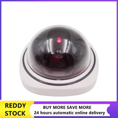 Indoor/Outdoor Dummy Surveillance Camera Home Dome Fake CCTV Security Camera with Flashing Red LED Lights
