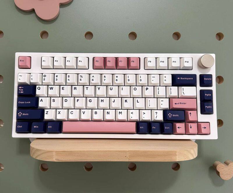 White-blue-pink keycap 170 keys pbt double shot cherry profile for cherry mx switch mechanical keyboard keychron/rk61/gk61/anne pro 2
