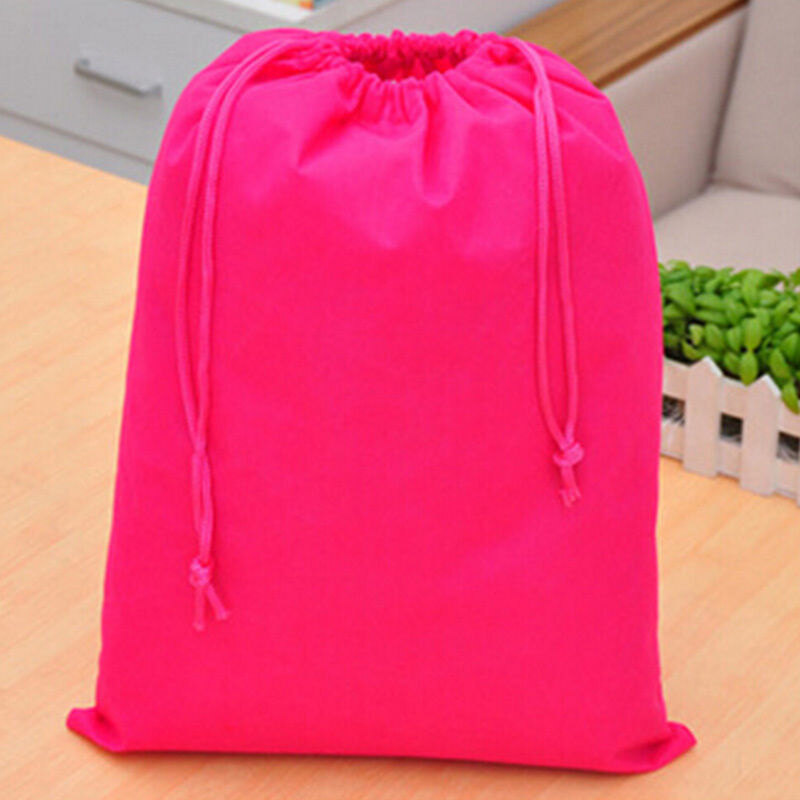 30x39cm Practical Portable Travel Shoe Bag Drawstring Pouch Shoes Bag Clothes Dustproof Storage Pouch Travel Organiser