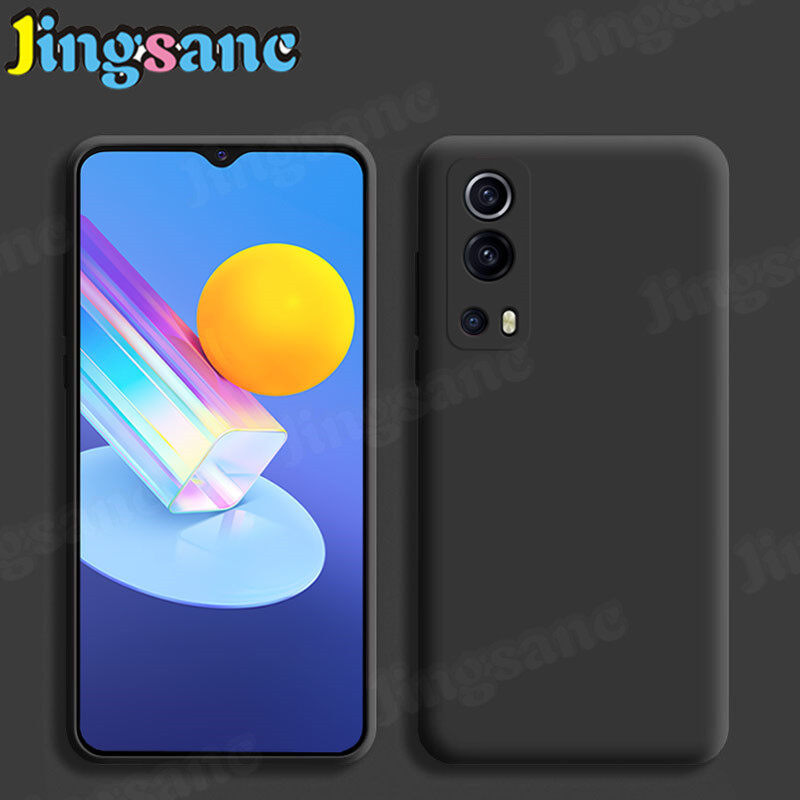 Jingsanc For VIVO Y72 5G Phone Case Fashion Cute Camera Protection Anti-Fall Casing Soft TPU Liquid Silicone Shockproof Back Cover