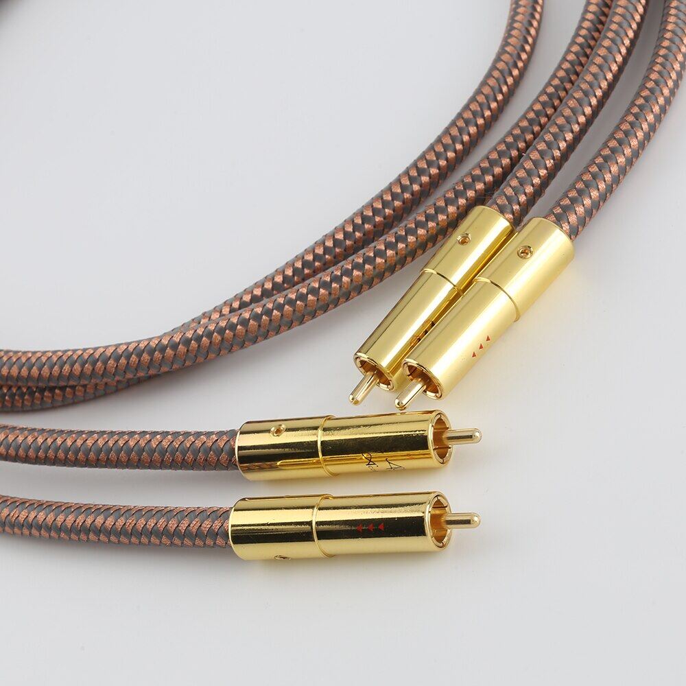 Hifi RCA Cable Accuphase 40Th Anniversary Edition RCA Interconnect Audio Cable Plated Plug