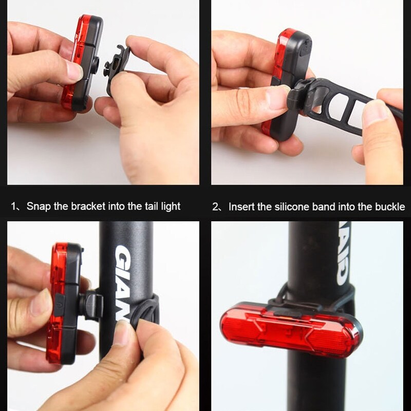 【A NEW】 X TIGER Bicycle Rear Light Waterproof MTB Bicycle Light USB Charge LED Bicycle Taillight Flash Tail Safety Bike Warning Light