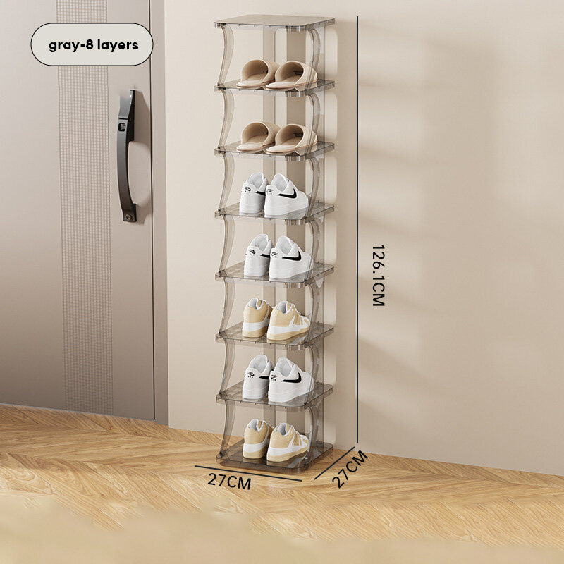 JJT Storage box, shoe rack, shoe box, clear storage box Save space simple shoe cabinet Dustproof plastic box shoe rack shoe rack shoe shelf