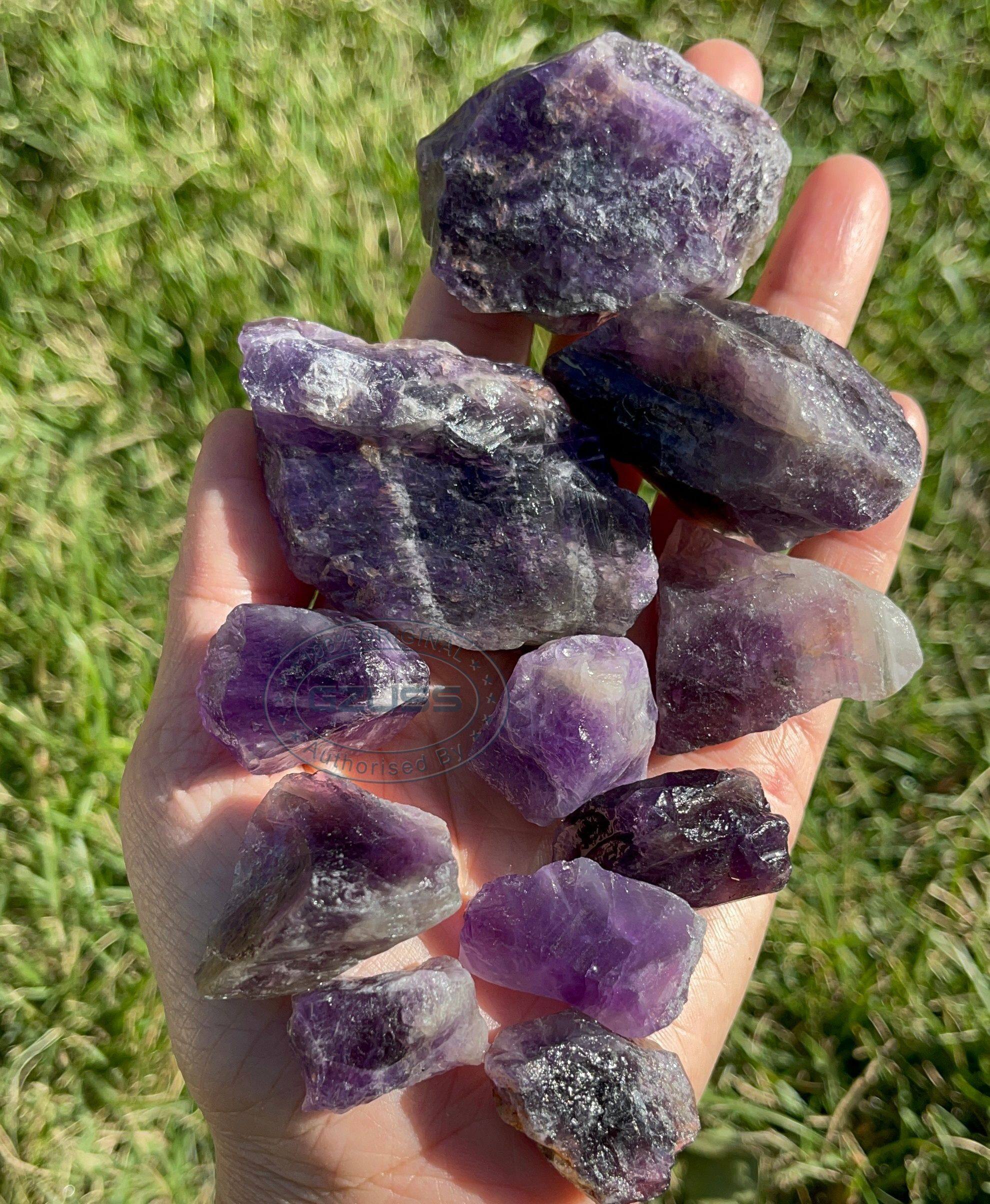 Raw Amethyst Crystal Natural Amethyst Amethyst Cluster  Raw Amethyst Stone - Healing Crystals and Stones - Amethyst Geode