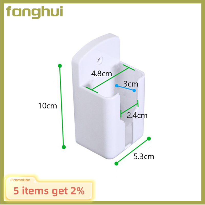 fanghui Universal Air Conditioner Remote Holder White Wall Mounted Box Storage Holder
