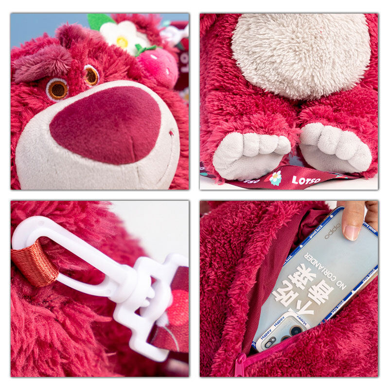 C&K Doll Plush Toy Doll Strawberry Bear Bag