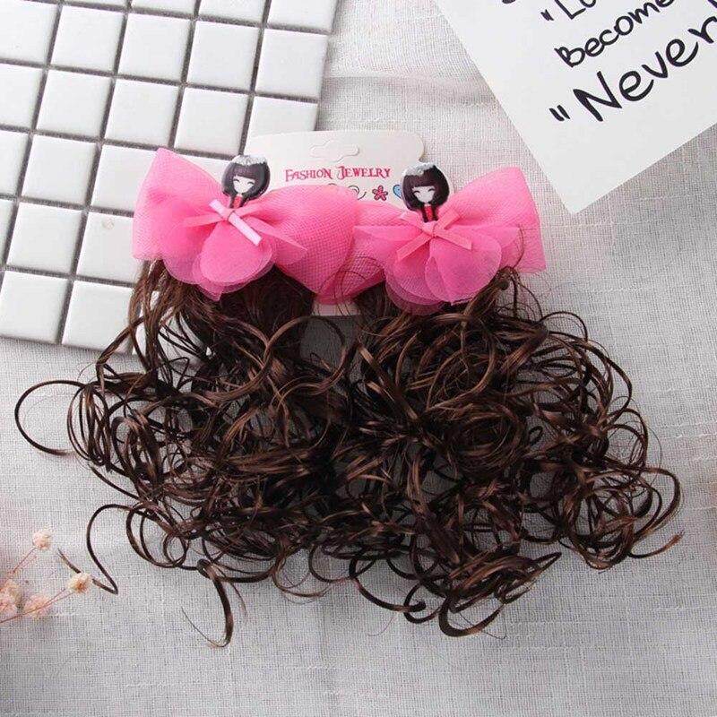 Children Girls Wig Hair Clip Accessories Cute Bow Princess Hair