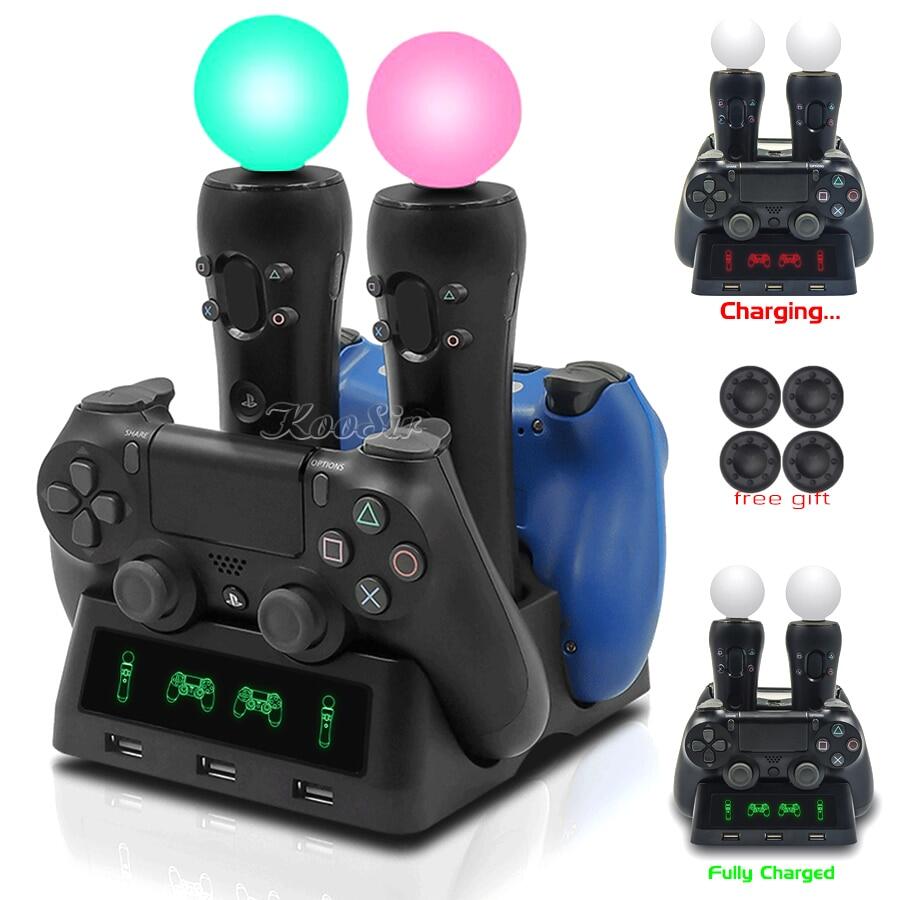 Newest PS Move VR PSVR Controller Charger Stand PS4 Joystick Gamepad Charging Dock Station for Playststion PS 4 Games
