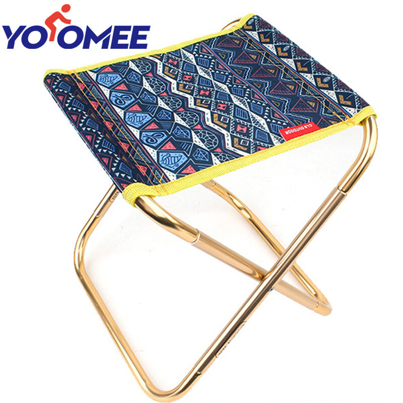 Yoomee Outdoor Folding Stool Picnic Camping Chair Aluminum Barbecue Fishing Folding Chair Maza Train Stool Portable Outdoor Furniture