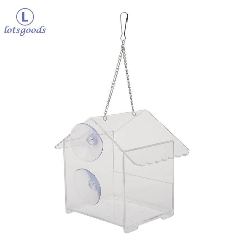 Trong Suốt Nhà Loại Dụng Cụ Nạp Thức Ăn Cho Chim Thức Ăn Cho Chim Chim Nhà Ăn Vật Định Lượng Thức Ăn Phụ Kiện Cho Thú Cưng
