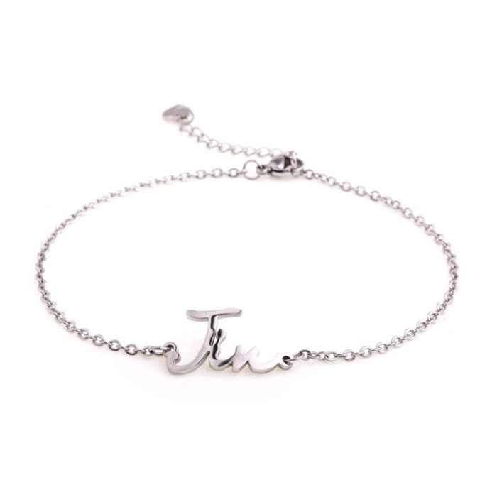 SHIDOMI Kpop BTS Member Name Bracelet Jewelry Stainless Steel Simple Letter Bracelet for Girls Trend 2021 Fashion Bangtan Boys Jin SUGA J-Hope RM Jimin Taehyung Jungkook