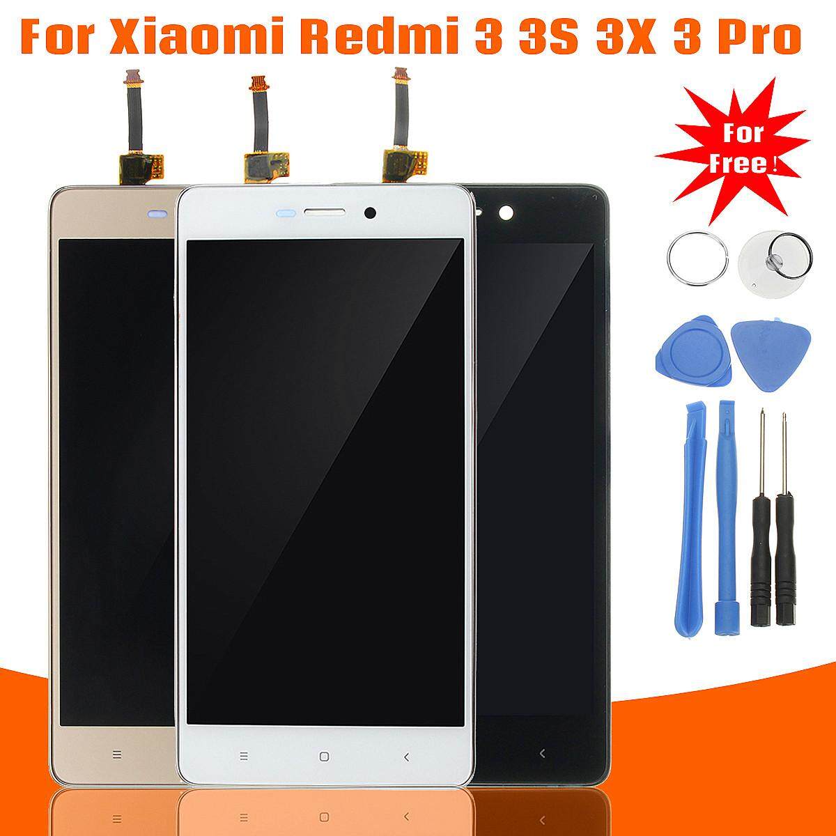 【Free Shipping + Super Deal + Limited Offer】LCD Display Digitizer Touch Screen w Frame For Xiaomi Redmi 3 3S 3X 3 Pro Tools Gold