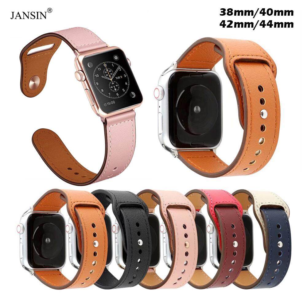 Genuine Leather Loop Strap for apple watch 5 42mm 44mm 38mm 40mm series