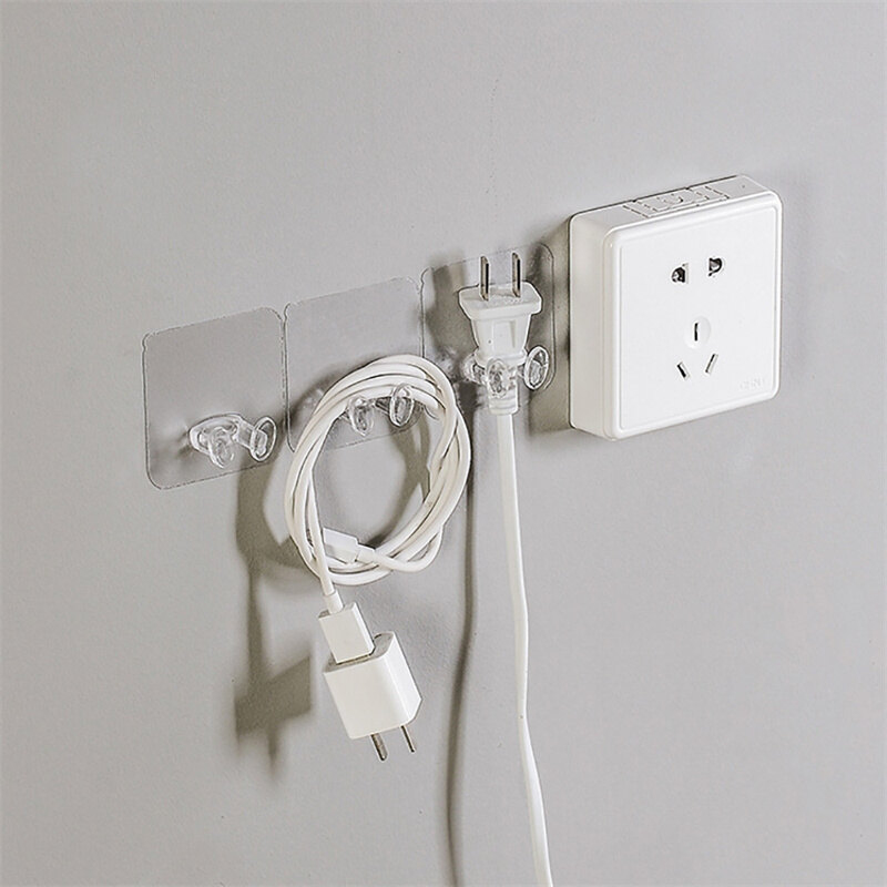 1/5Pcs Trong Suốt Mạnh Mẽ Cắm Móc Đa Năng Nhựa Trong Suốt Dán Móc Cho Phòng Tắm Nhà Bếp Văn Phòng Văn Phòng
