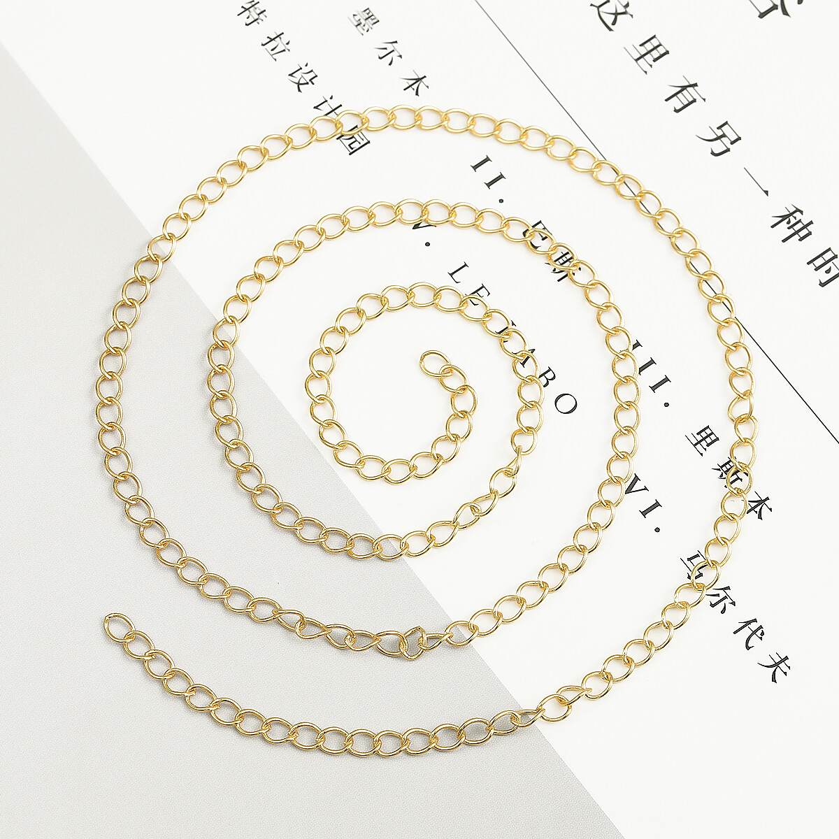 1 Mét/lô Vòng Liên Kết Mở Bằng Đồng Mạ Vàng 18K 3/4 Mm Chuỗi Vòng Đeo Tay Mở Rộng Dây Chuyền Nối Dài Đuôi Trang Sức Tự Làm Làm Phụ Kiện, Thủ Công Làm Bằng Tay Nguồn Cung Cấp