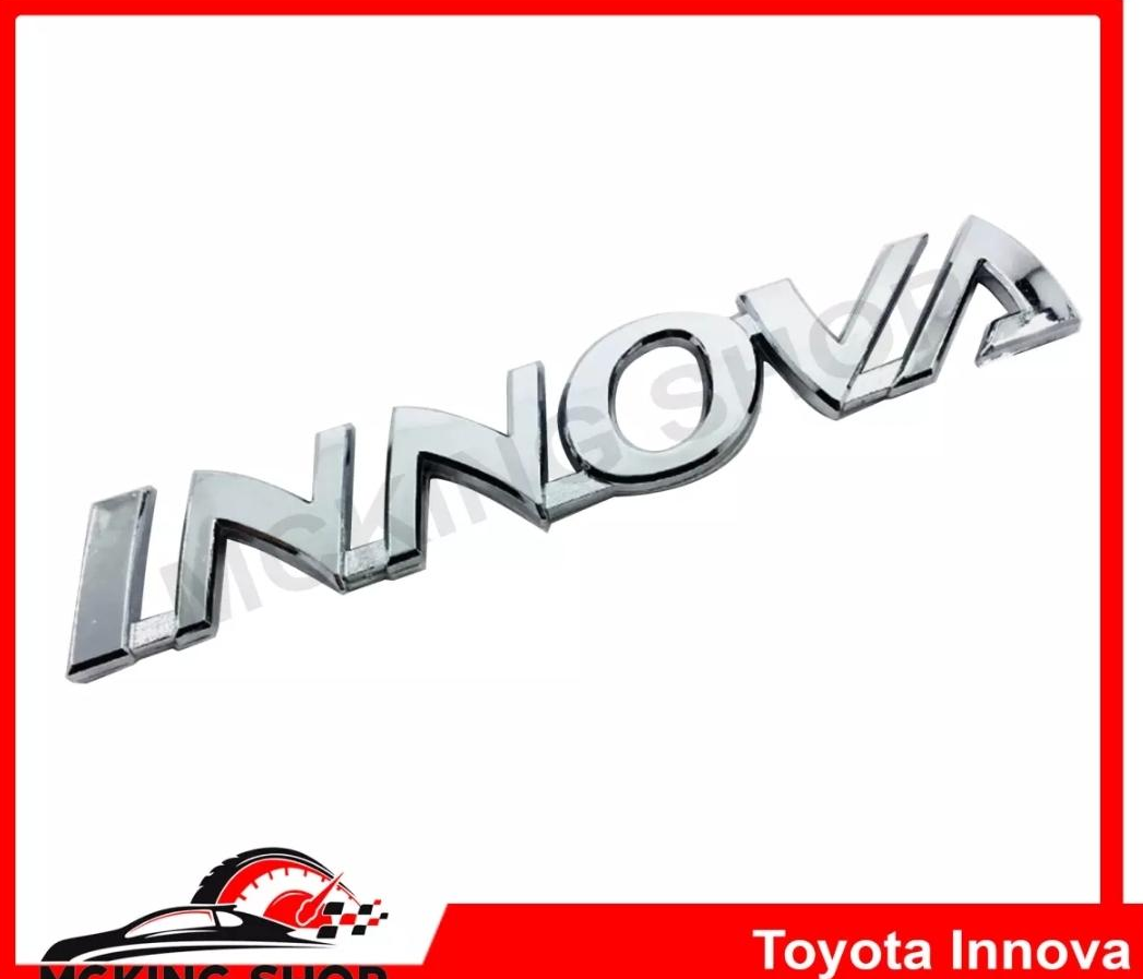 JC| 1 X ABS Chrome INNOVA Letter Logo Car Auto Rear Emblem Badge Sticker Decal Replacement for TOYOTA