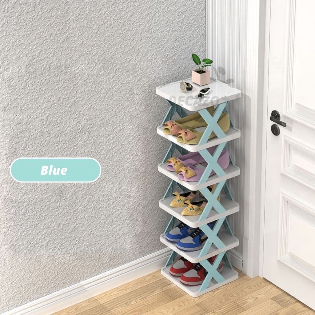 Rak Penyimpan Kasut 6 Tier Plastic Portable Space Saver Waterproof Shoe