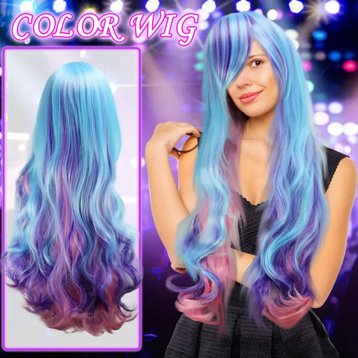 blue wig lazada