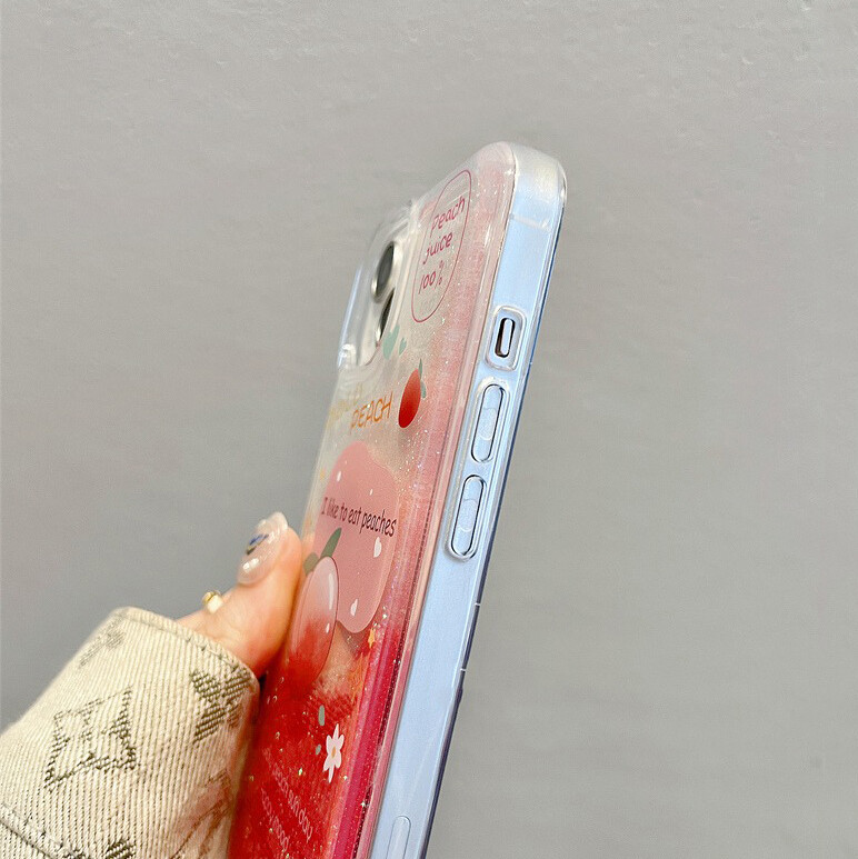 Crashstar cát lỏng Mùa Hè Chanh Đào Nước Trái Cây Mô Hình Ốp điện thoại cho iPhone 16 15 Pro Max 14 Cộng Với 13 12 11 Pro Max Mini XR XS X 6S 8 7 Plus + SE 2020 Thời Trang Ốp điện thoại Mềm Trong Suốt Bìa Shell Hot Bán