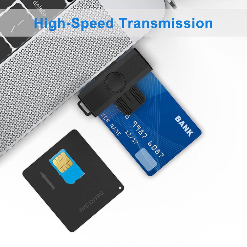 2021 Electronic Connector Adapter PC Computer CR318 USB Smart Card Reader for Bank Card SIM ID