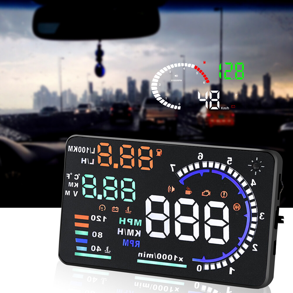 Trendy สินค้า4- X6 OBD2 HUD หัวรถ Up จอแสดงผลกระจกโปรเจคเตอร์ข้อมูลเครื่องวิเคราะห์5.5- A8ความเร็วการใช้คำเตือนแรงดันไฟฟ้า