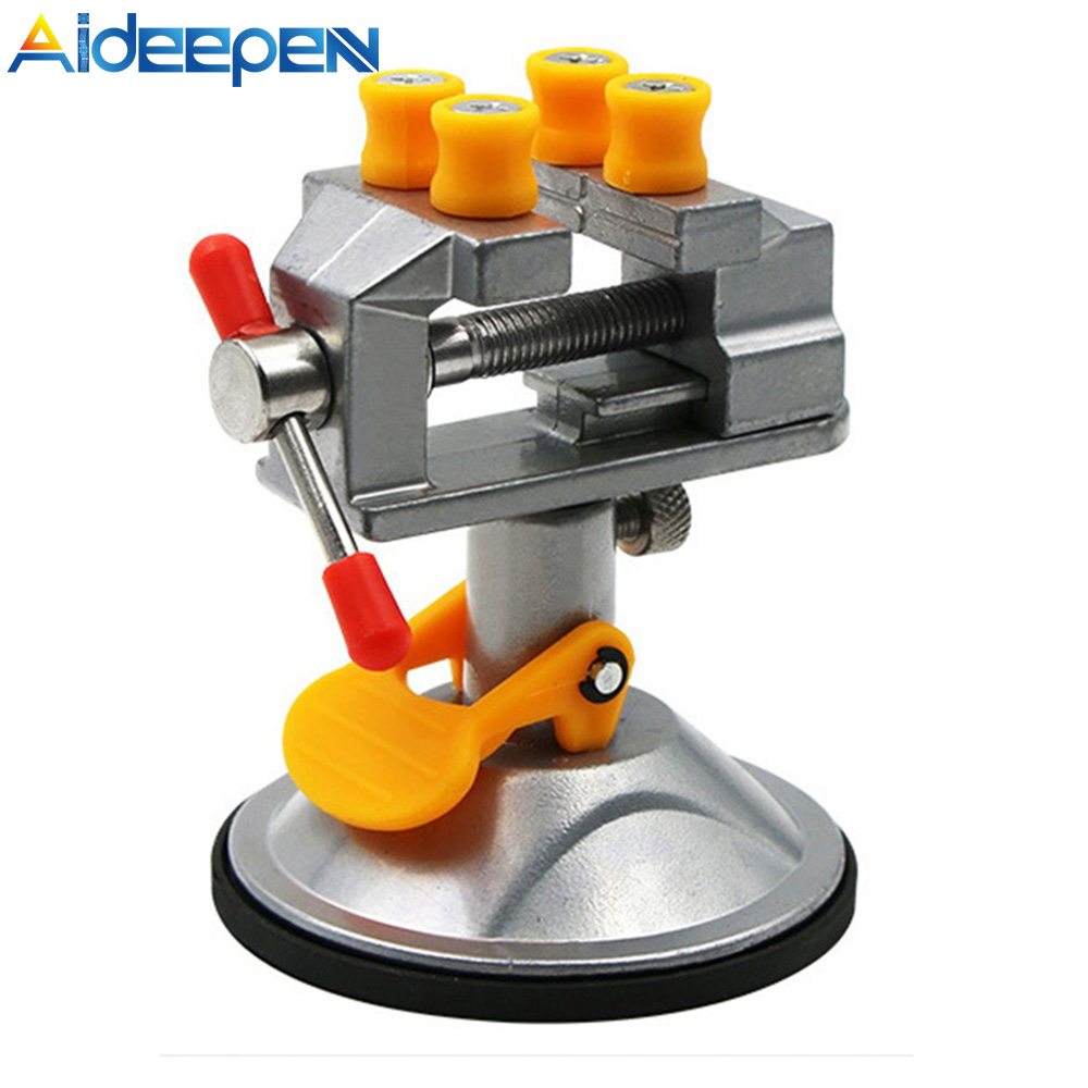 【Ready Stock】Original Aideepen Hand Tools Suction Cup Mini Vise Vise 360 Degree Rotatable Small Vises Mini Walnut Clamping Tools Universal Suction Cup Vise