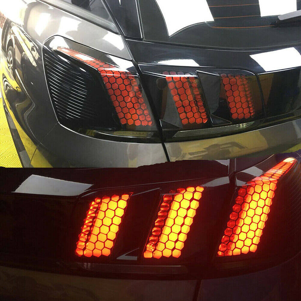 PVC Car Rear Tail Light Taillight Lamp Cover Honeycomb Stickers