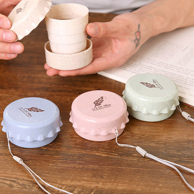 SAWU Convenient 130ml Folding Cup Telescopic Cup Travel Folding Cup Portable Water Cup