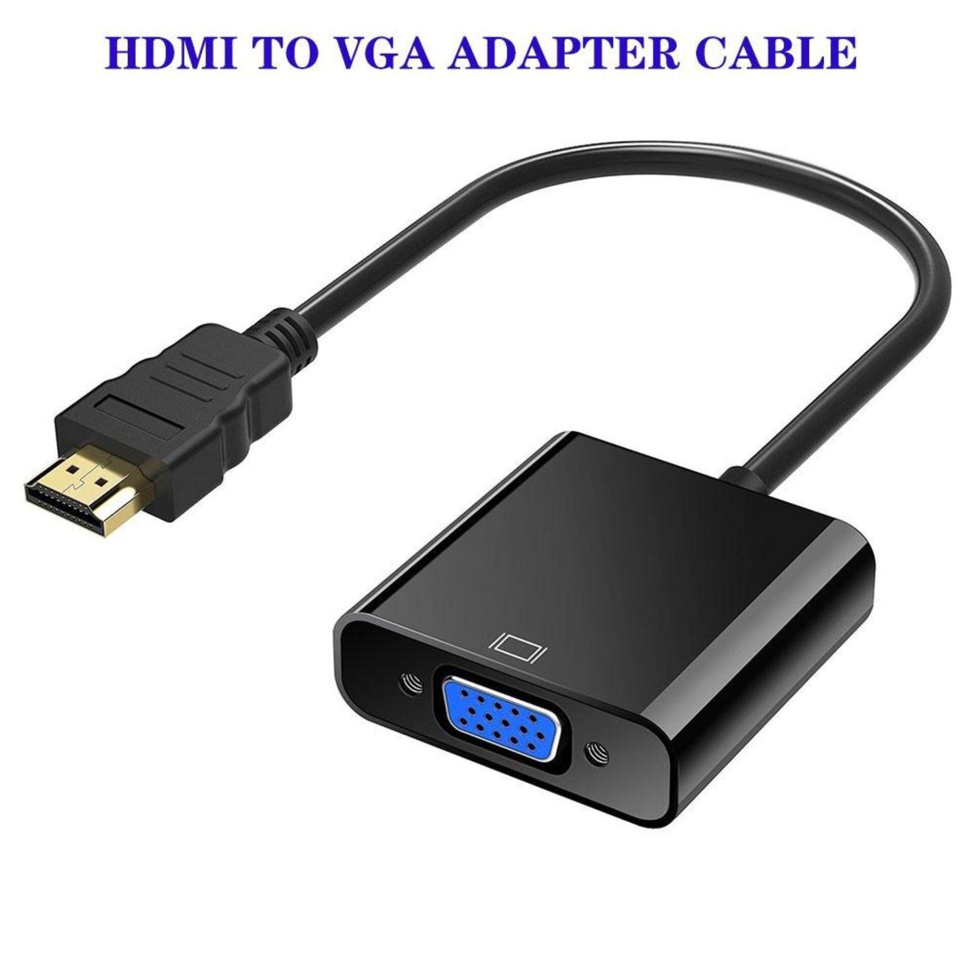 HDMI Adaptor Ke VGA Cable 1080 P Steker HDMI Ke VGA Female Konverter Video Konektor Digital Ke Analog Audio Mini Kabel Adaptor Chipset Orisinil Mendukung Full HD 1080 P untuk Tablet Laptop PC XBOX 360 PS3 PS4 DVD HDTV TV Projec