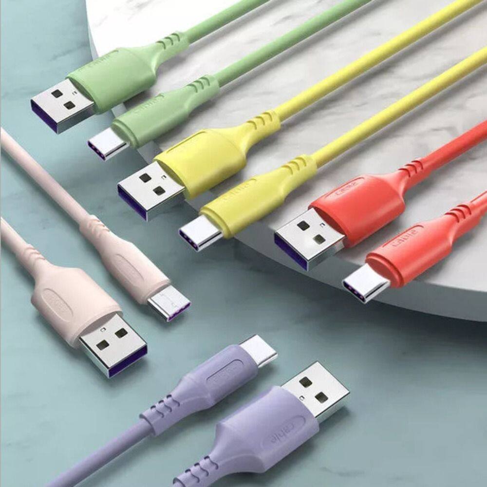 LTMGZ 0.3/1.2/1.8M Mobile Phone Quick Charge Fast Charging USB C 5A Type C Cable Data Line Data Cord Fast Charging Cable USB-C Charger Wire Liquid Silicone Cable