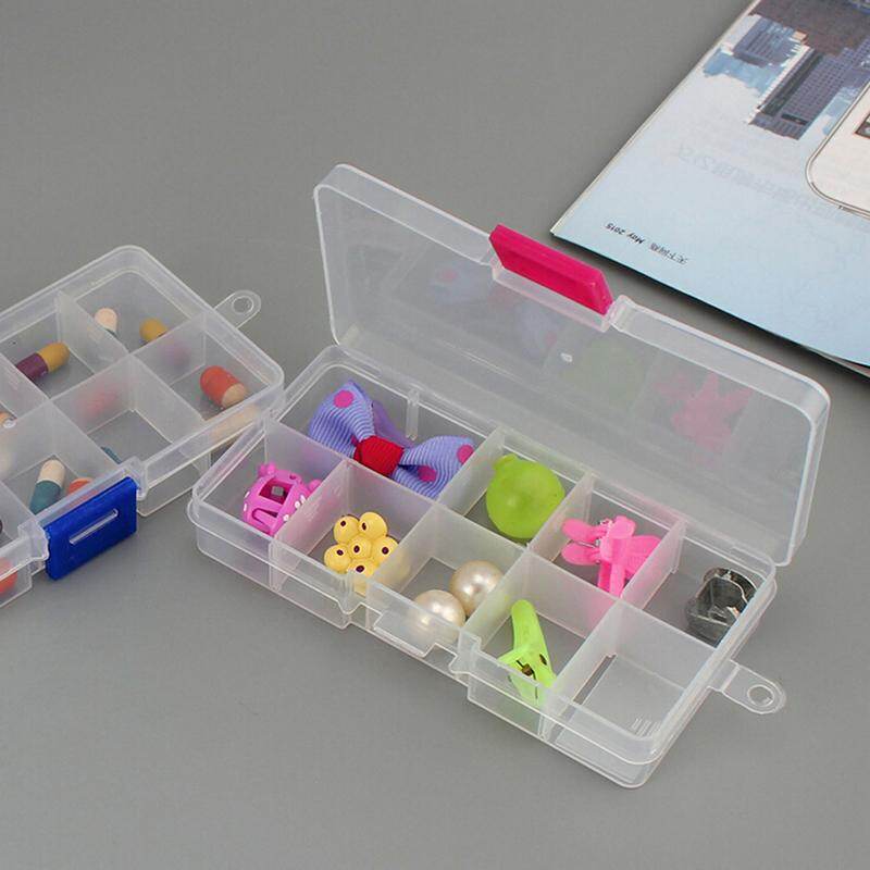 Ministar Plastic10 Slots Adjustable Jewelry Storage Box Case Craft Organizer Beads