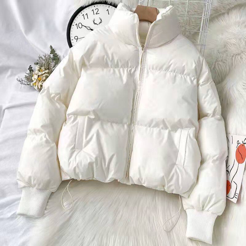 Winter Jacket Women Thick Down Cotton Jacket Fashion Warm Puffer Parkas Feamle Solid Casual Oversize Outwear Short Coat