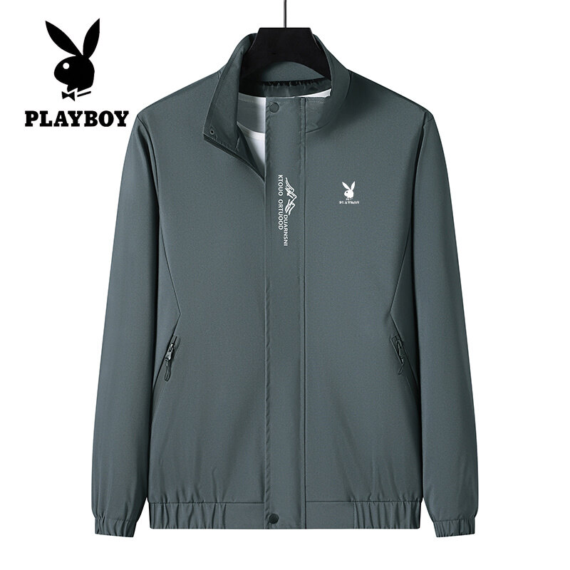 PLAYBOY Men's Sports Casual Jacket Sports Breathable Jacket Warm Versatile Student Jacket For Men, Men's Jacket