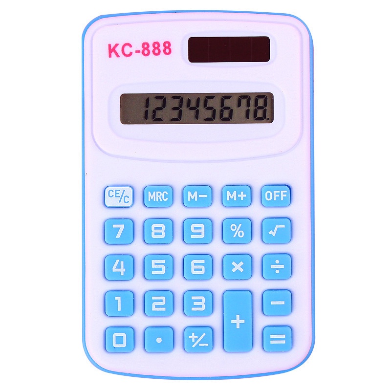 1 Piece Mini Portable Calculator Random Color Cartoon Small Computer Portable Student Calculator